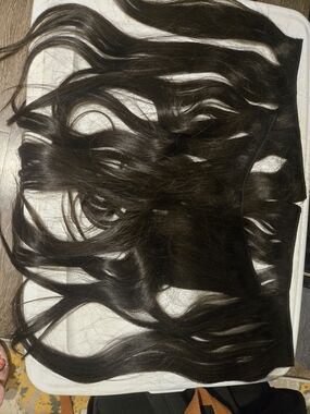 BELLAMI Dark Brown Clip-In Weft Hair Extensions - Glossy Dark Brown